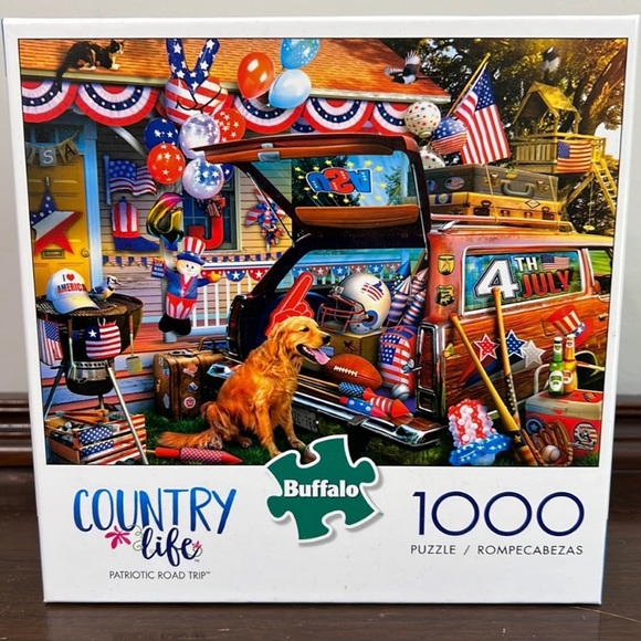 games Other - 🧩Country Life-“Patriotic Road Trip”-Buffalo Games 1000 piece jigsaw puzzle